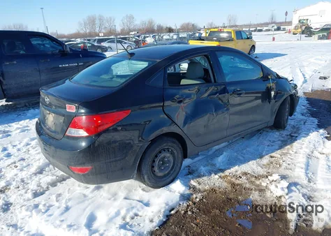 2014 Hyundai Accent Gls from USA, damaged, VIN KMHCT4AE2EU587769